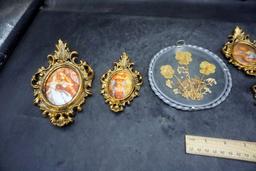 Framed Oval/Round Picture Frames & Dried Flower