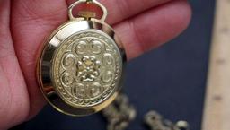 Pocket Watch Necklace & Genova Service Guarantee Paper