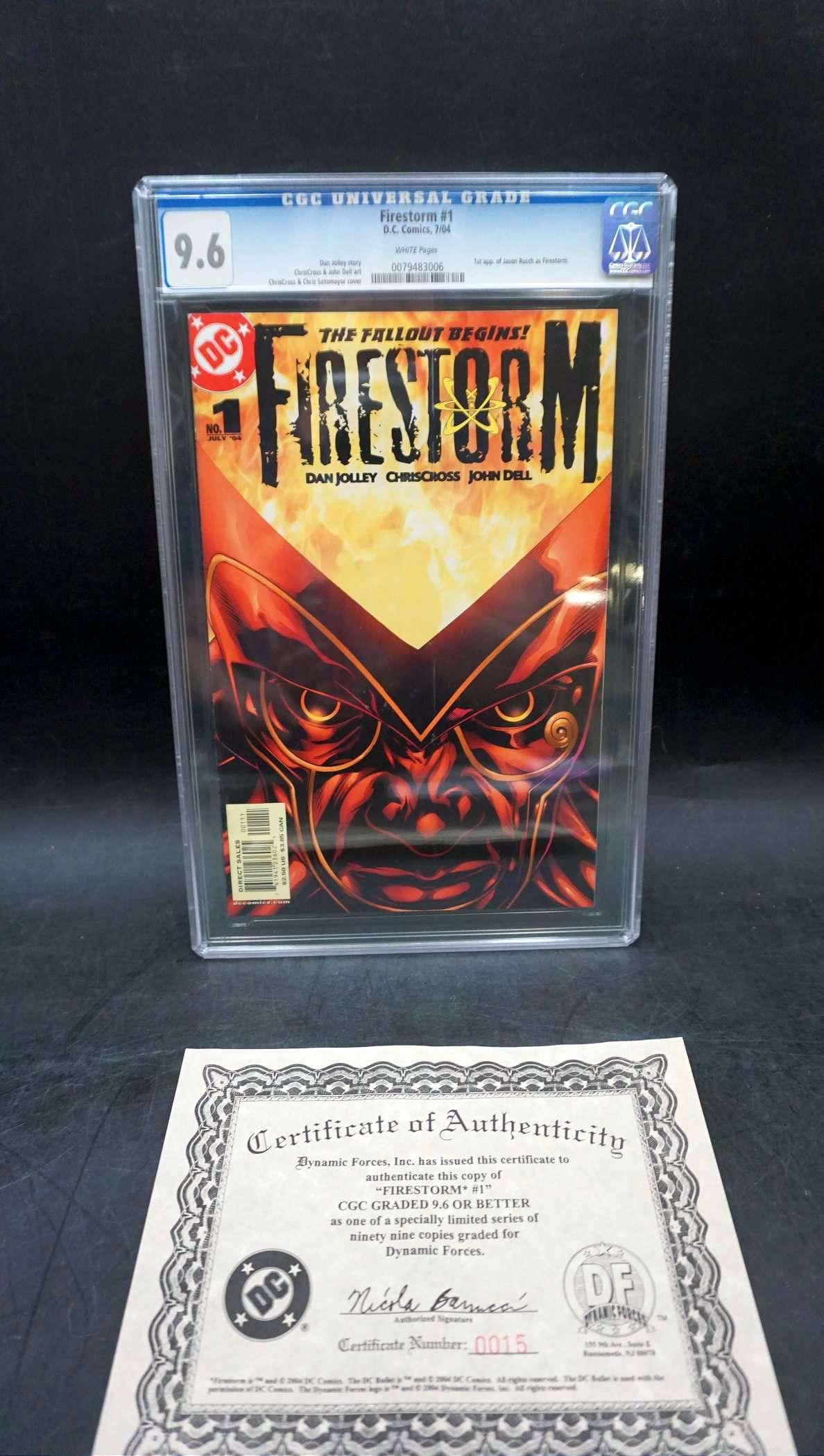 Cgc Graded 2004 Dc Firestorm #1 Comic Book - Limited Edition W/ Coa