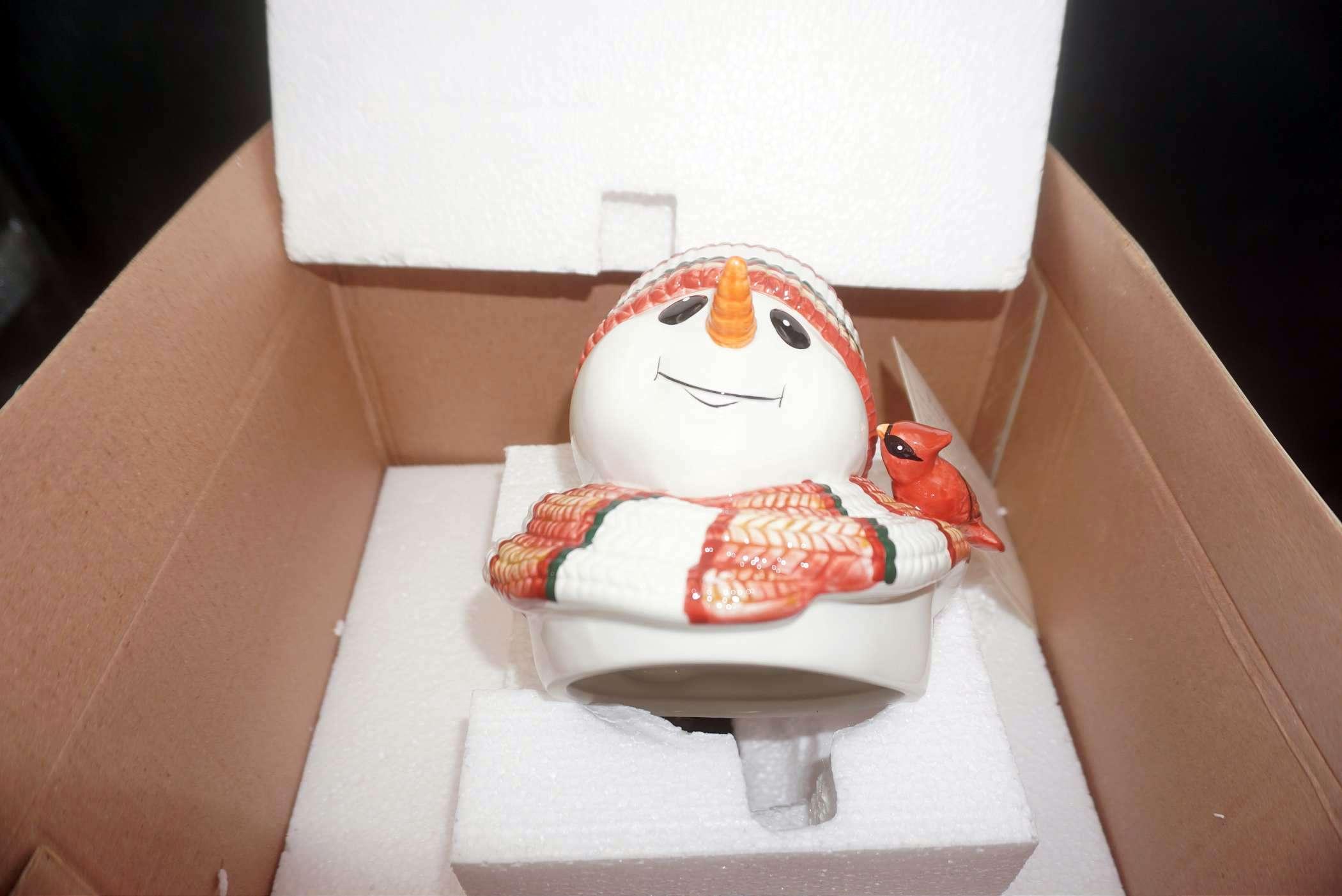 Fitz And Floyd Snowman Cookie Jar