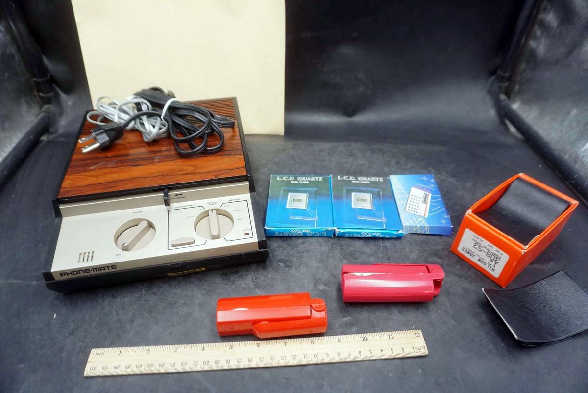 Wilson Jones Buddy Memo Books, Desk Clock, Lint Rollers, Phone-Mate