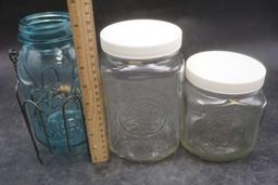 3 - Glass Jars & One Stand