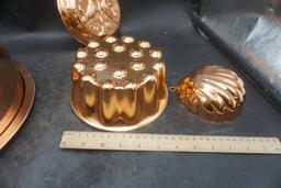 Copper Cake Carrier & Pans