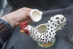 Rooster Pitcher & Glass Golden Harvest Canister