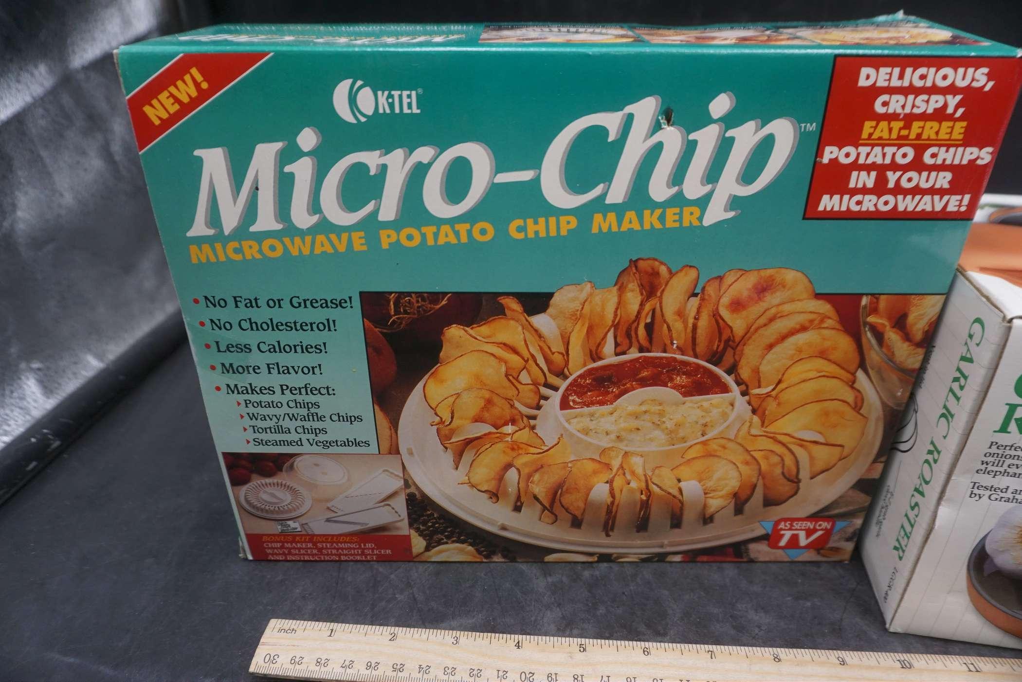Micro-Chip Potato Chip Maker & Terra Cotta Garlic Toaster