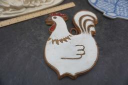 Flower & Chicken Wall Decor, Countertop Turtle