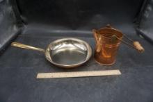 Copper Watering Can & Copper Pan