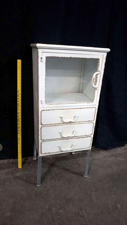 Metal Cabinet W/ Glass Door