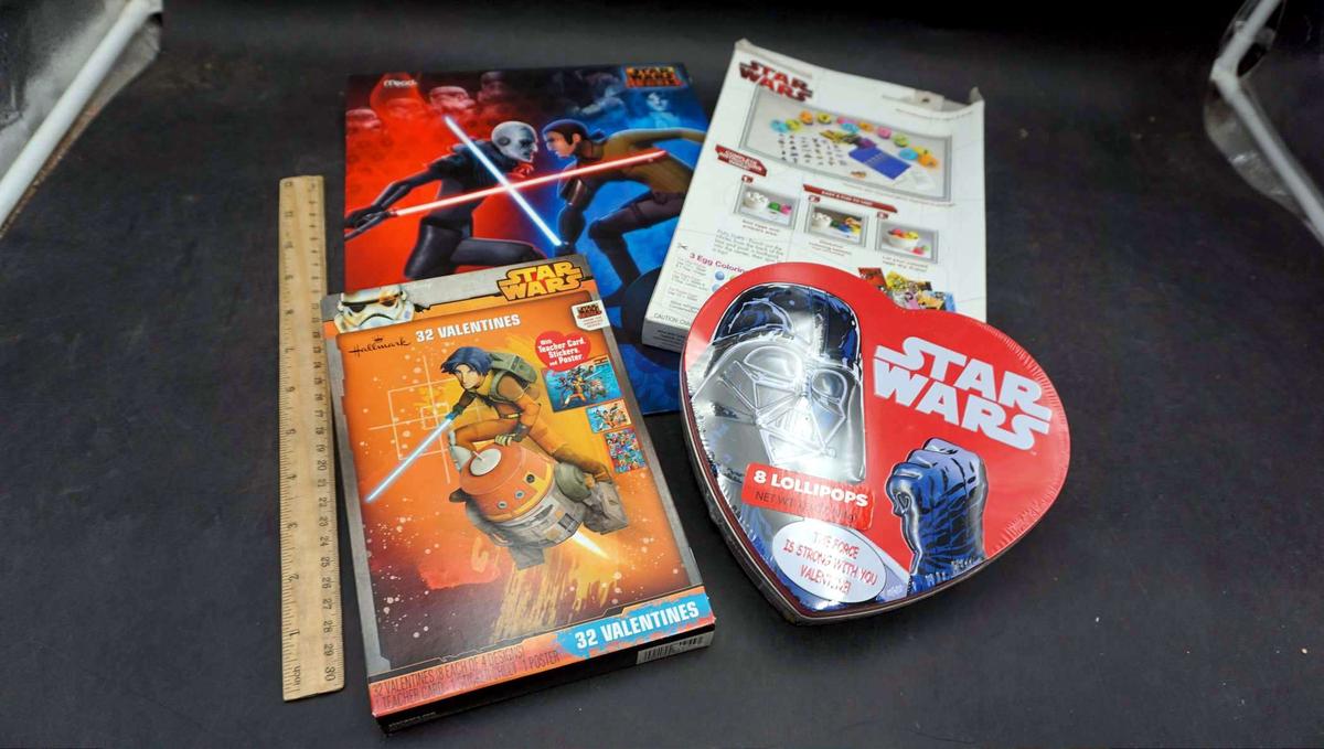 Star Wars Items - Valentines Day Cards, Heart, Folder & Egg Decorating Kit