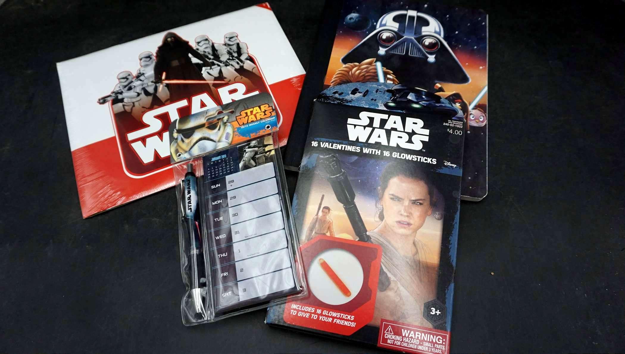 Star Wars Items - Picture, Notebook, Calendar W/ Pen & Valentines Day Cards