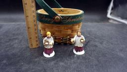 Red Wing Crock, Basket, Figurines & Plate