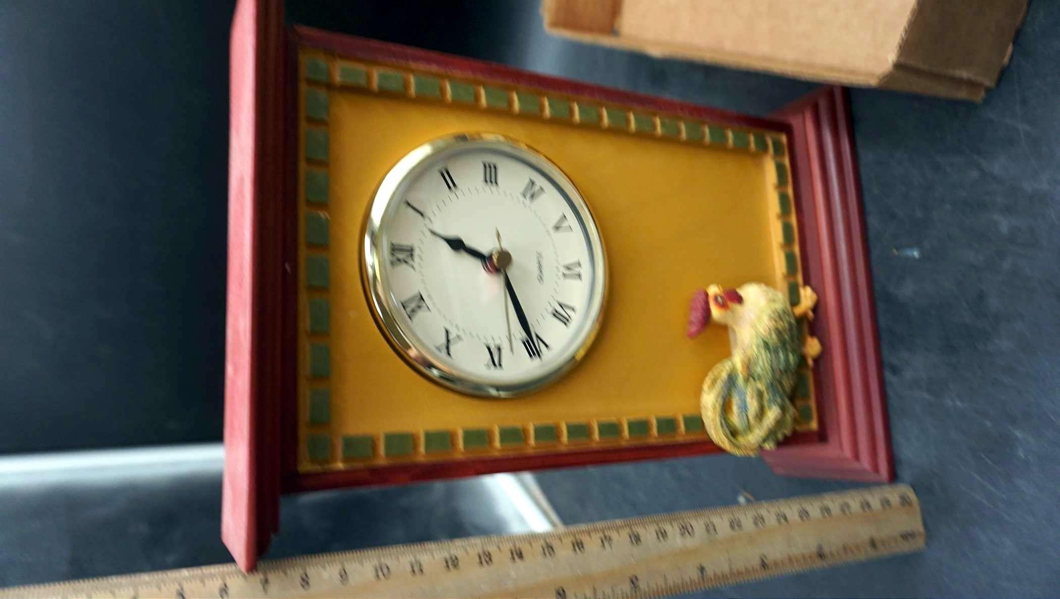 Rooster Clock (Battery Operated), Hole Punches, Pens & Scissors