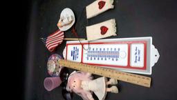 Precious Moments, Small Flag, Figurines, Small Hanger & Cup