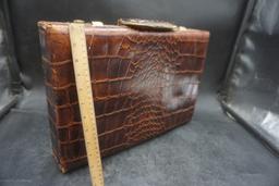 Alligator Skin Looking Briefcase