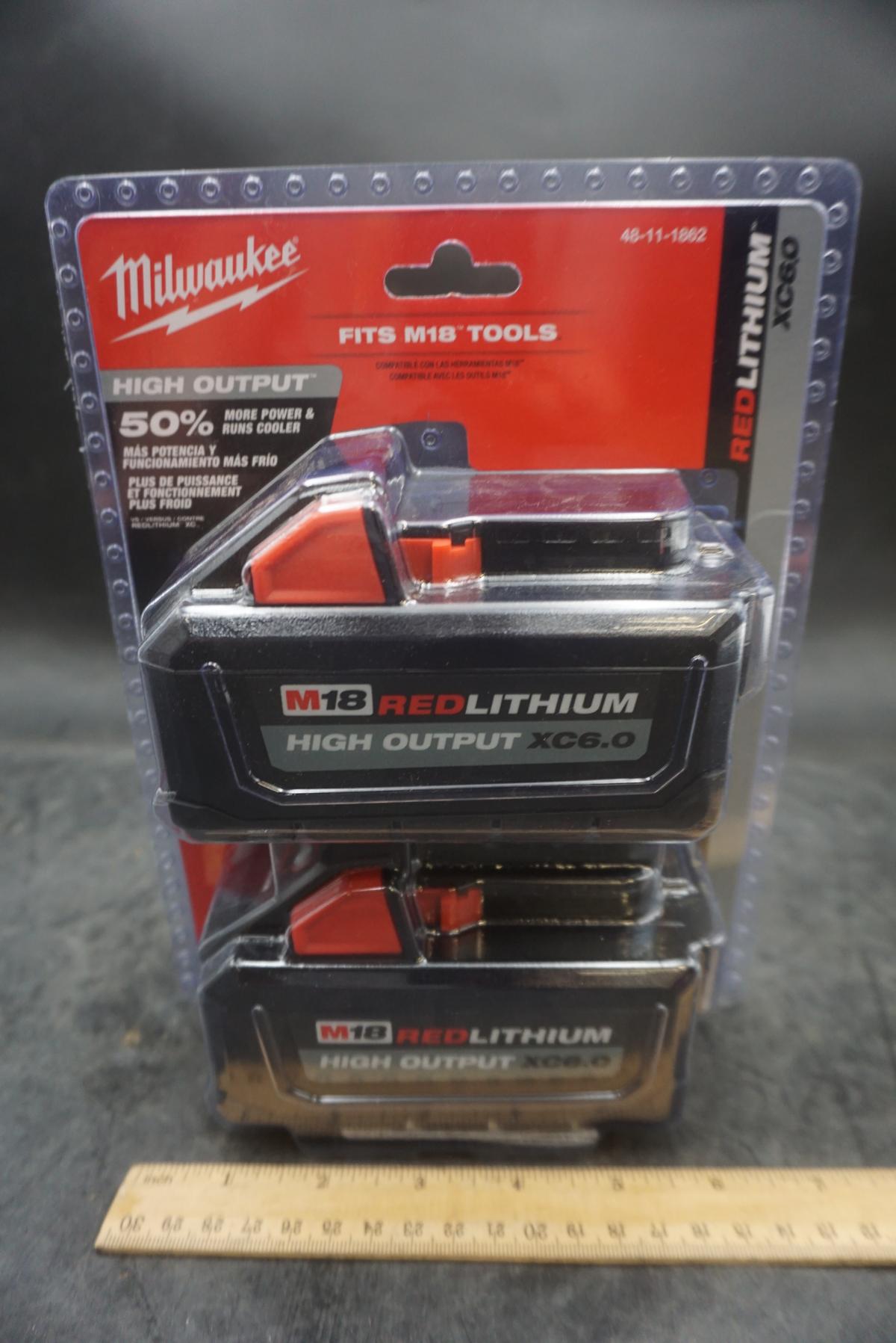 Milwaukee M18 Redlithium High Output Xc6.0 Batteries (2 Batteries)