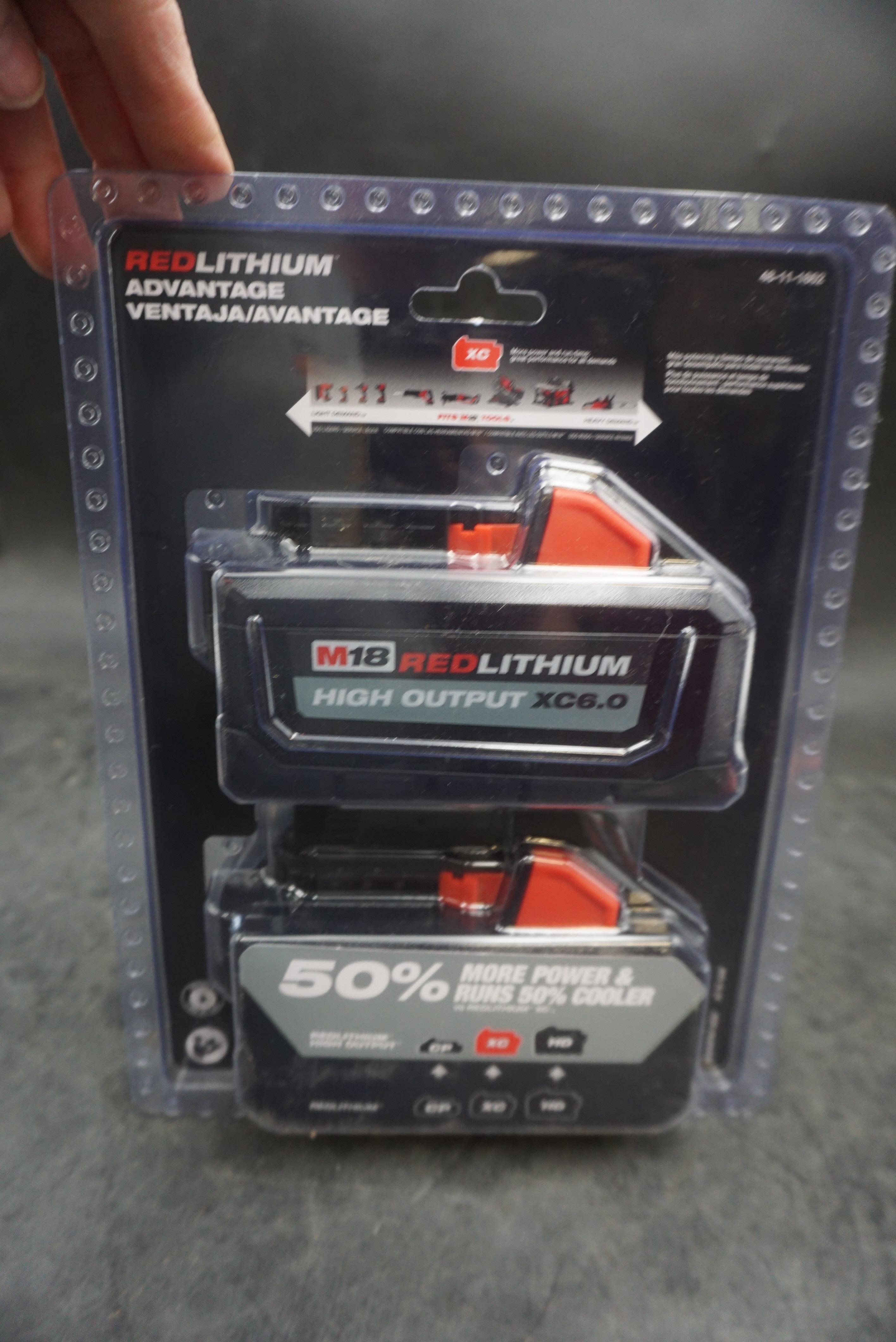 Milwaukee M18 Redlithium High Output Xc6.0 Batteries (2 Batteries)