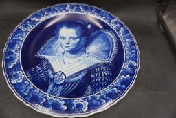 Large Delft Wilhelmina Paques Smeijsters Porcelain Plate