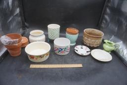 Pots, Planters, Bowls, Plate & Creamer