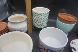 Pots, Planters, Bowls, Plate & Creamer