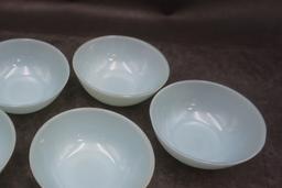 5 - Fire-King Turquoise Bowls