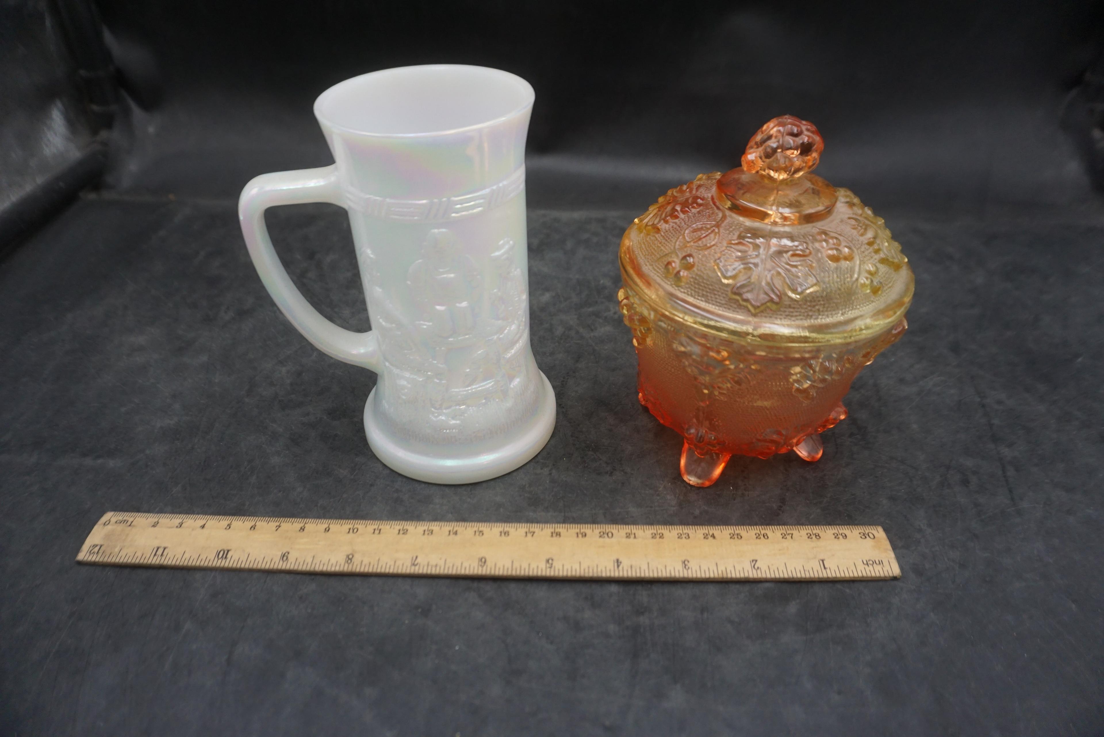 Iridescent Stein & Footed Candy Dish