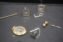 Tin Pins, Pendants, Cufflinks