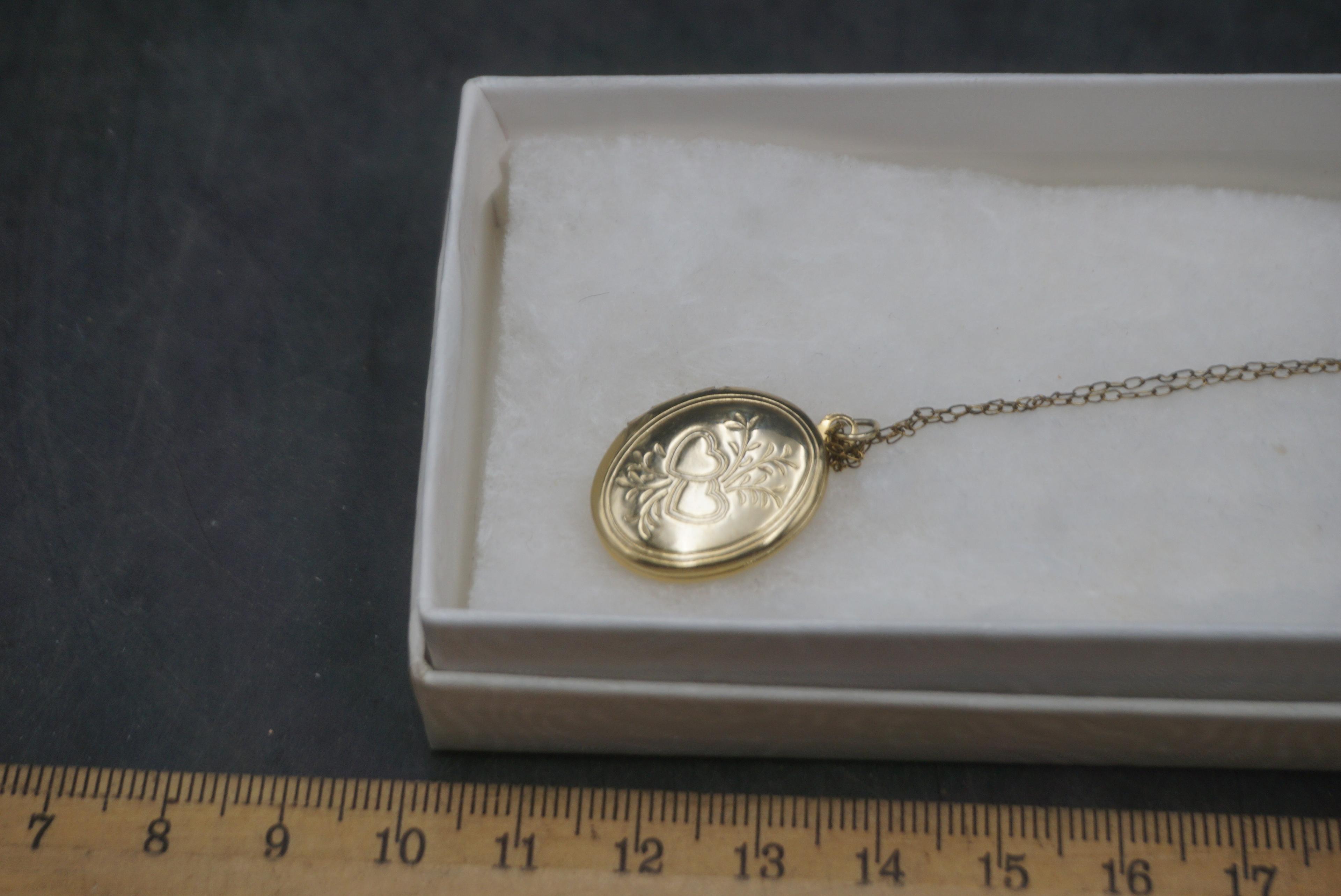 Gold-Toned Locket Necklace