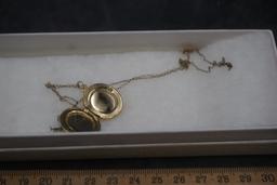 Gold-Toned Locket Necklace