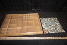 Wooden Divided Drawer & John Deere Pebble Tile