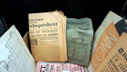Printing Newspapers - From Old Lennox Independent Building!
