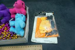 Stuffed Animal Dogs, Beaded Necklaces & Halloween Kit