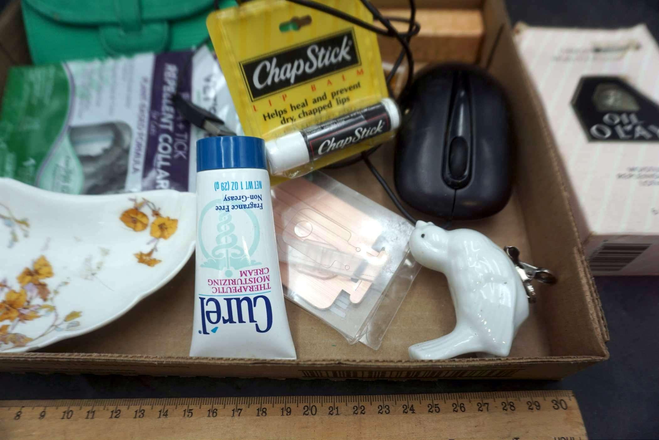 Tray, Lotion, Chapstick, Computer Mouse, Cream, Clutch, Bird Clip