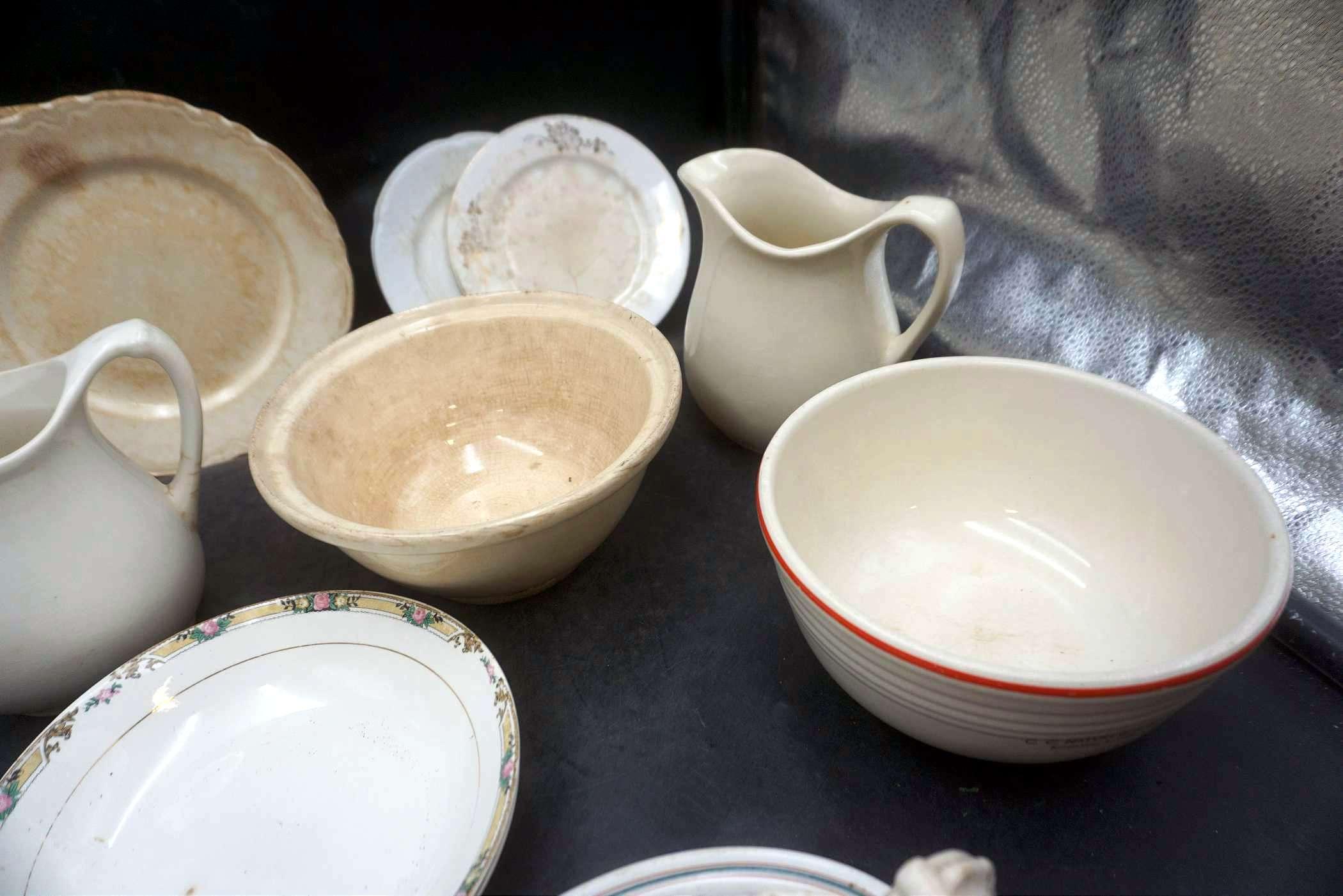 Plates, Pitcher, Bowls (One Is Kimball, S.D.)