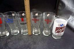 Beer Glasses - Schlitz, Busch, Michelob & Old Milwaukee