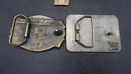 2 Belt Buckles - Bass & Willow Springs Chicago Plant