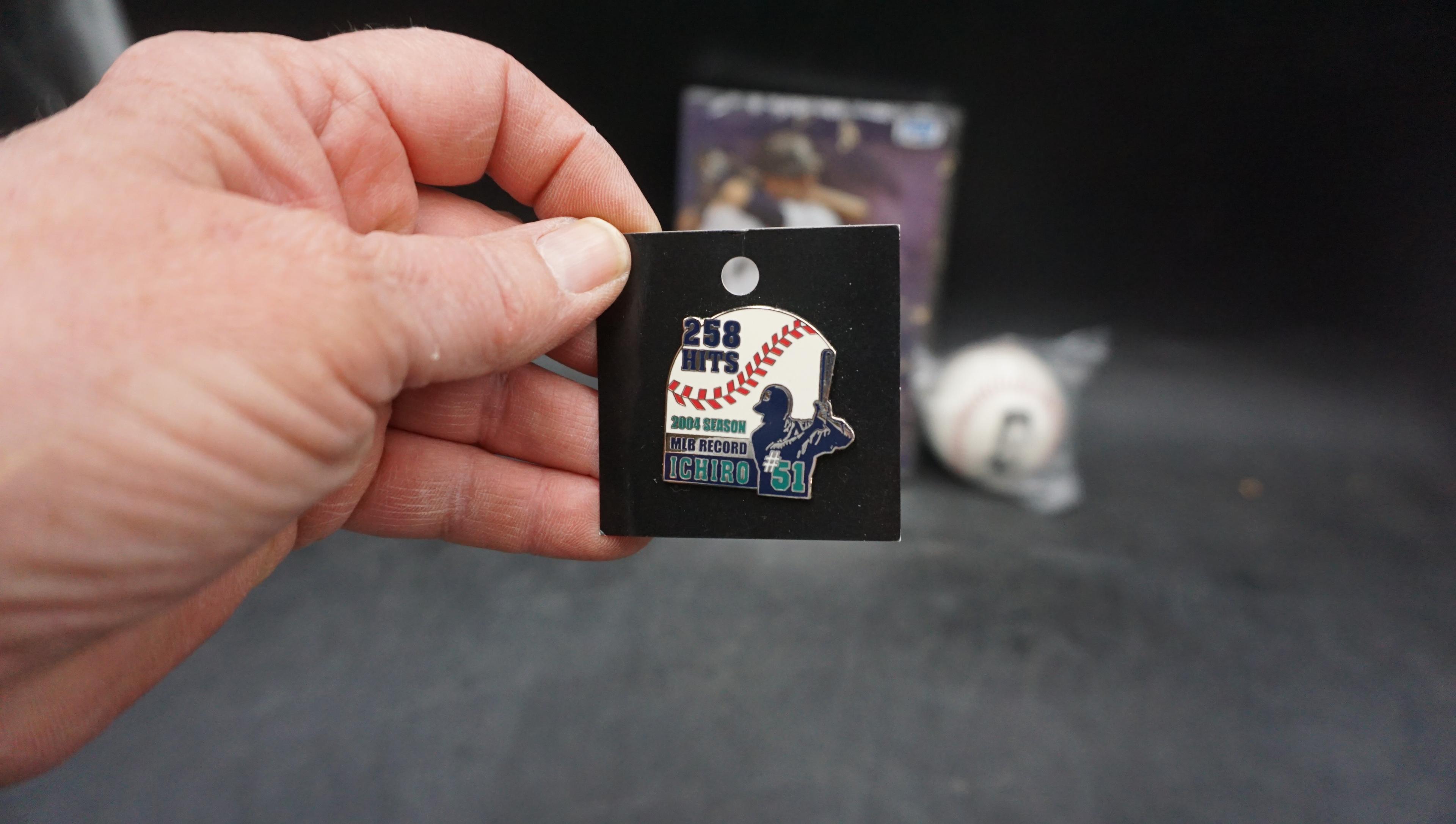 Tribute To Edgar Martinez, Lou Piniella Baseball & Ichiro #51 Baseball Pin