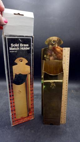 Solid Brass Match Holder & Wiss Model C Pinking Shears