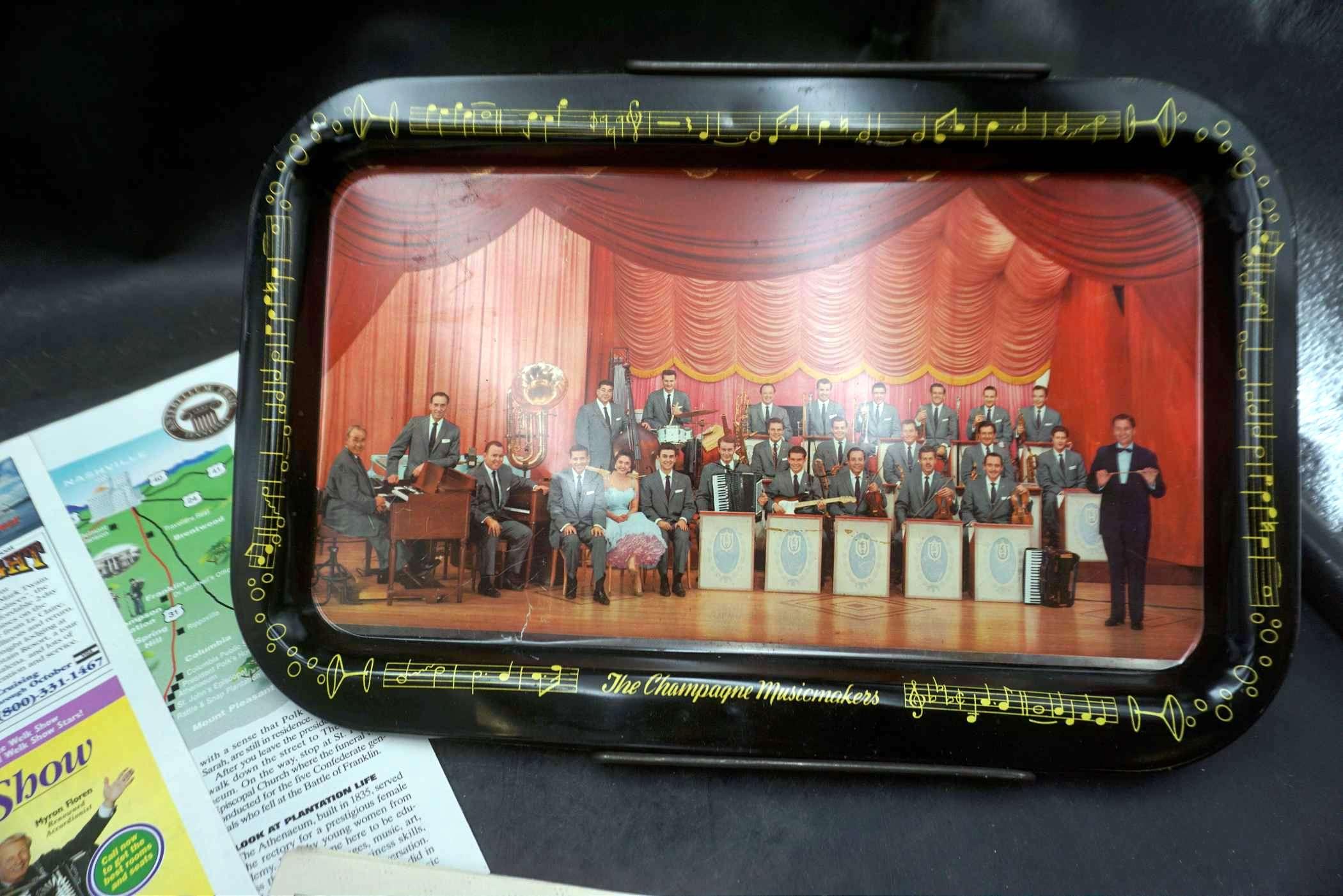 Lawrence Welk Literature & The Champagne Music Makers Tray