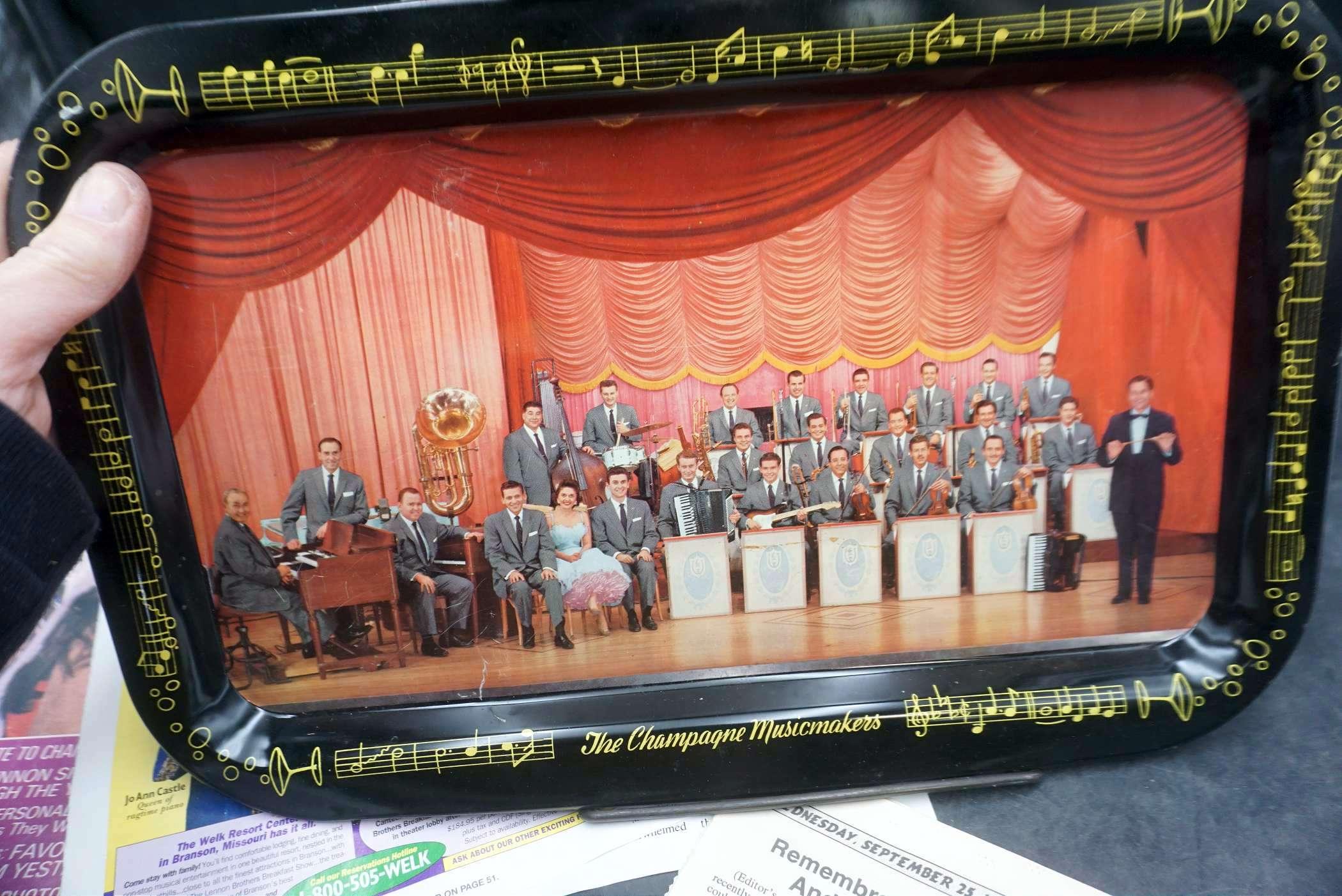 Lawrence Welk Literature & The Champagne Music Makers Tray