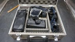 Minolta Camera W/ Many Lenses & Accessories In Case