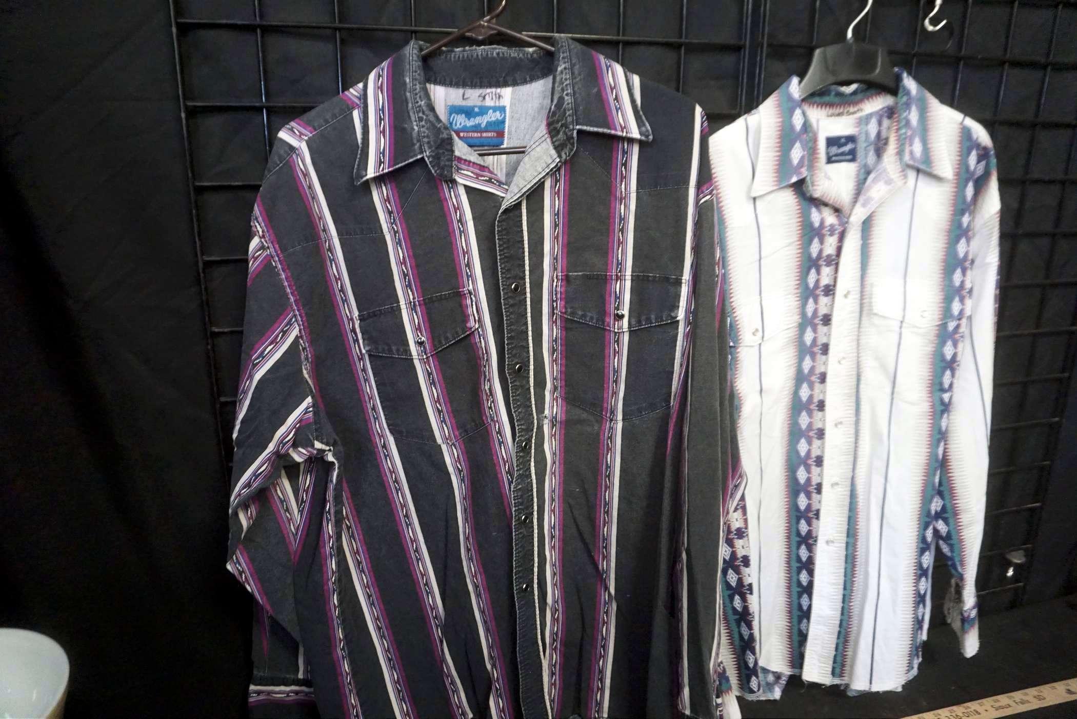 2 - Pearl Snap Wrangler Shirts (Xl)