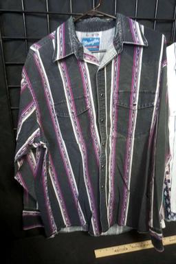 2 - Pearl Snap Wrangler Shirts (Xl)