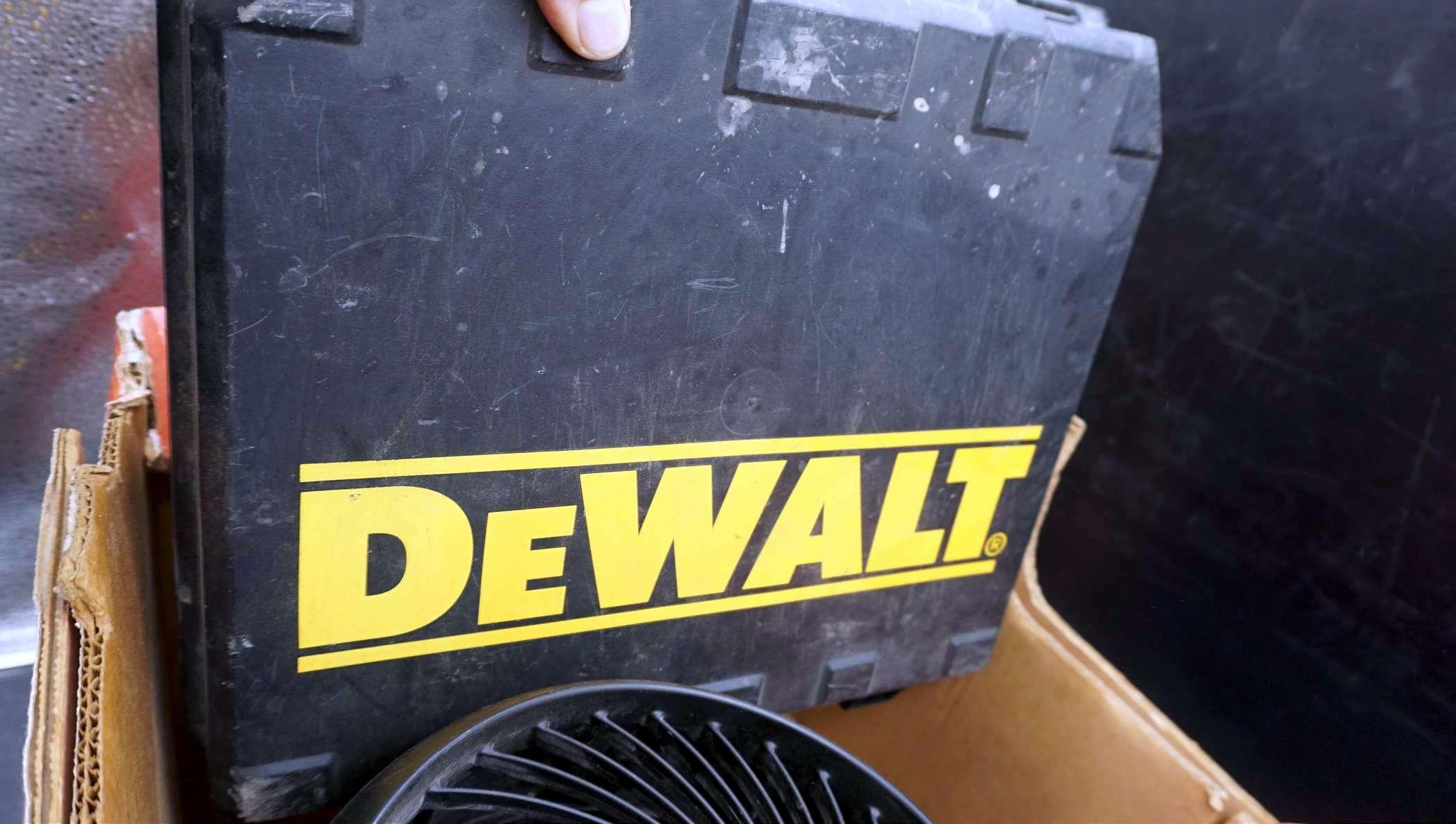 Gas Can, Fan, Dewalt Tool Case