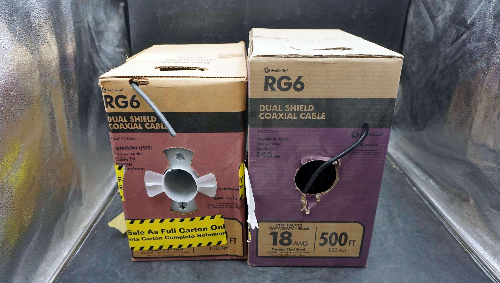2 Boxes Of Rg6 Dual Shield Coaxial Cable