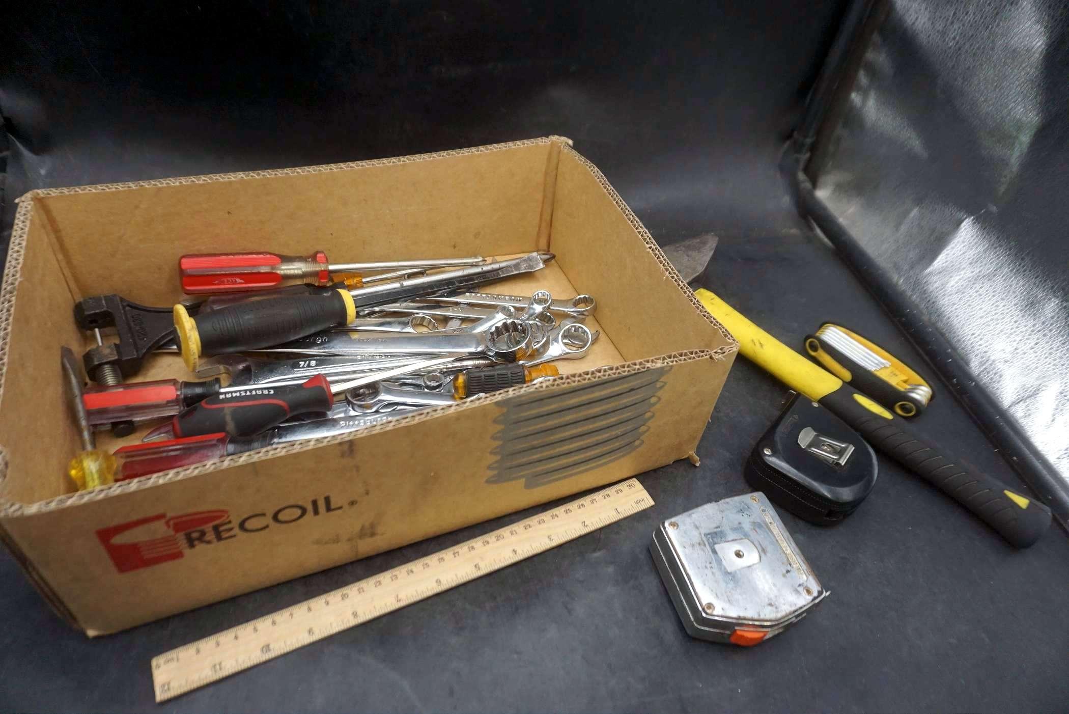 Hammer, Wrenches, Screwdrivers, Tape Measures