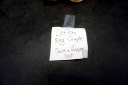 Lefton Egg Couple Salt & Pepper Shaker Set