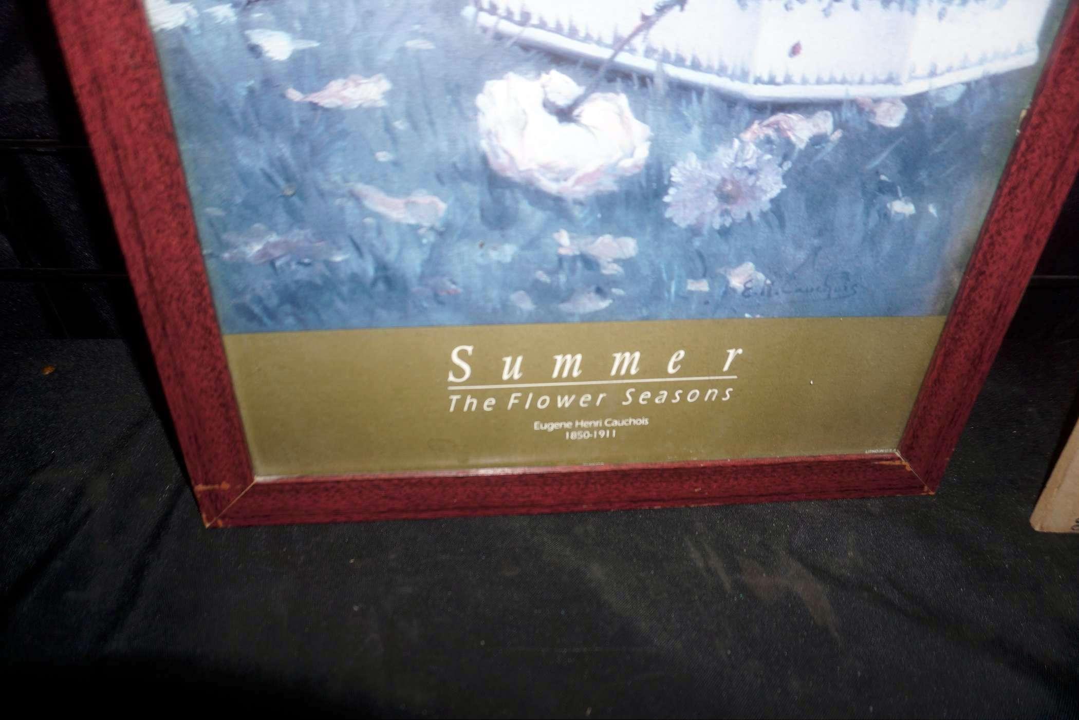 "Summer The Flower Seasons" Framed Picture