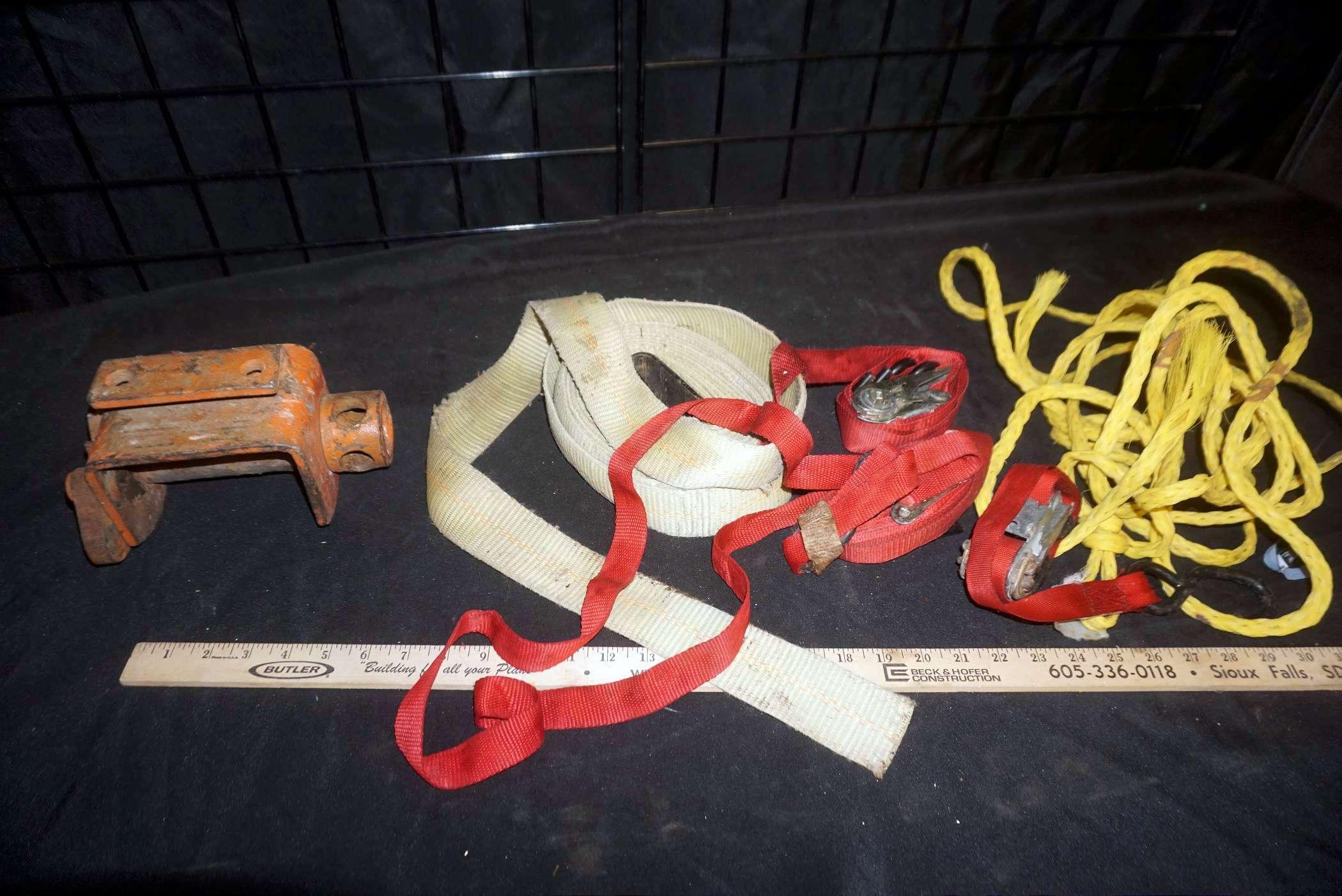 Tow Strap, Rope & Metal Strap Holder