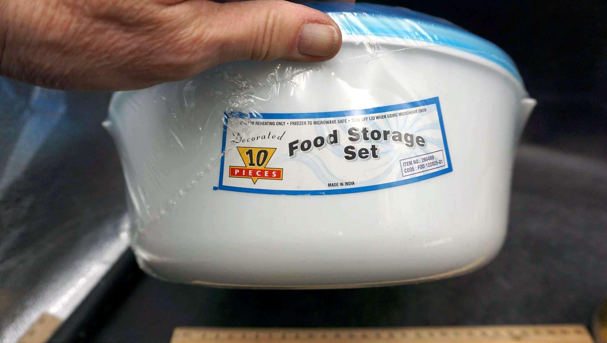 Food Storage Set, Glass Jar, Containers W/ Cork Stops