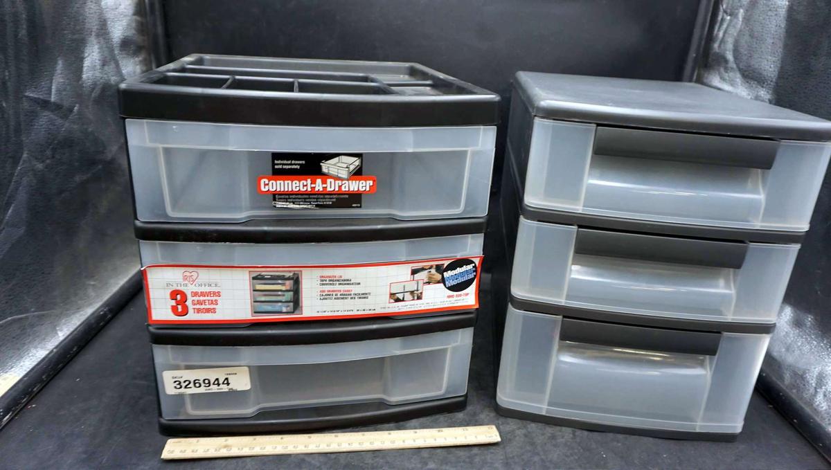 2 - 3 Drawer Plastic Containers